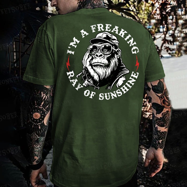 I'm A Freaking Ray Of Sunshine Monkey T-shirt
