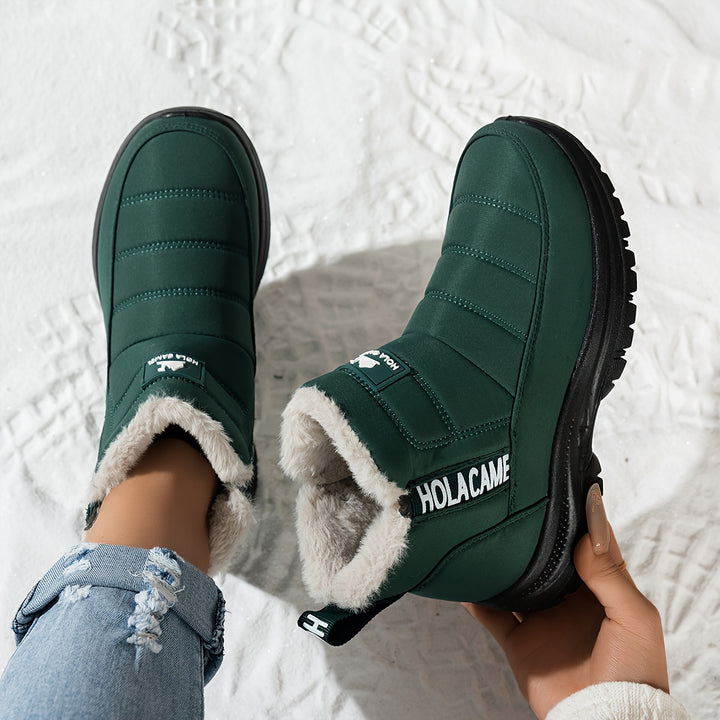 Women's Durable Fleece-Lined Boots – Warm, Wear-Resistant & Easy to Walk In