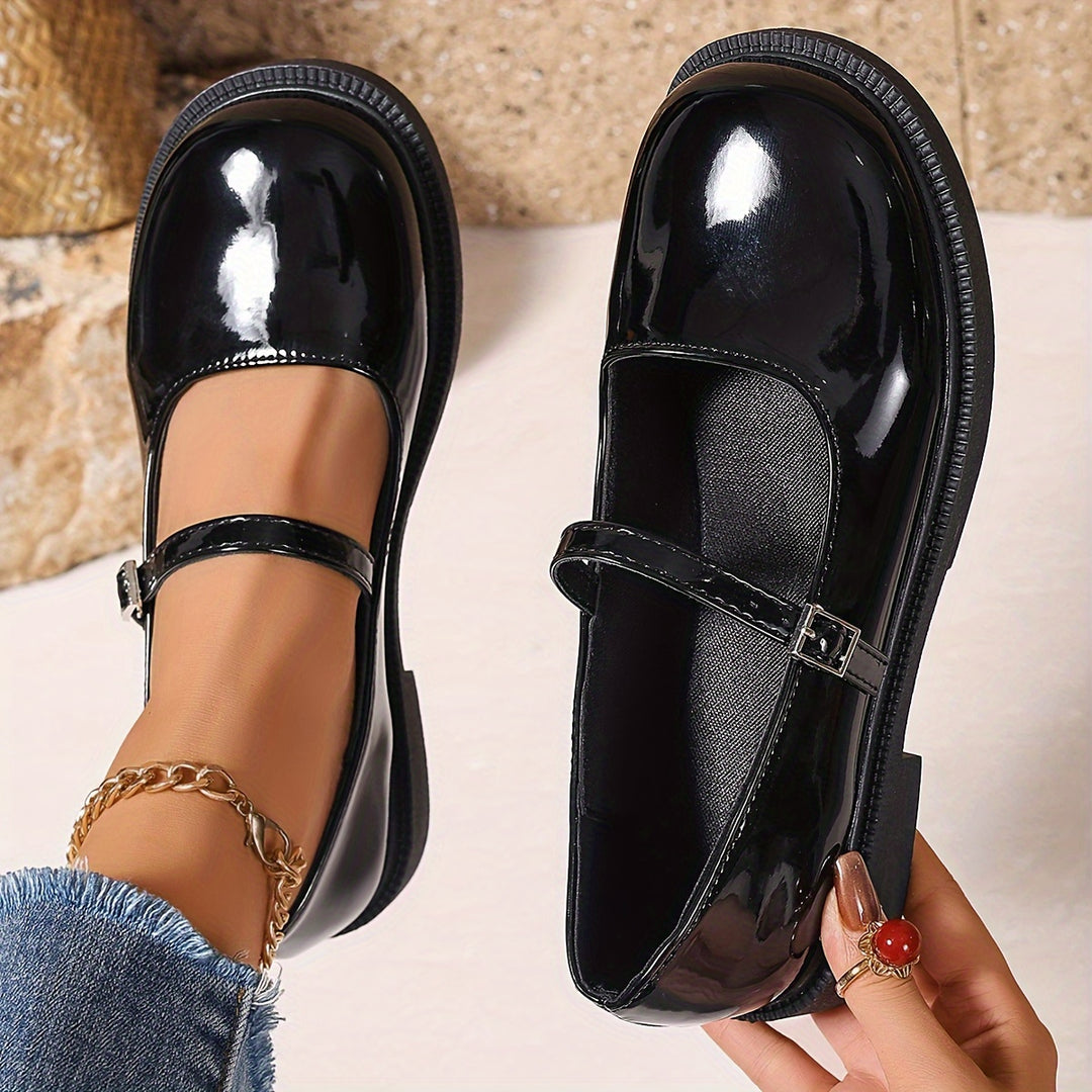 Women's Mary Jane Shoes – Comfortable Round Toe Strap Shoes