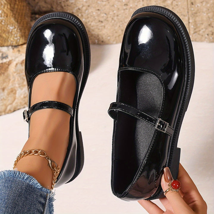 Women's Mary Jane Shoes – Comfortable Round Toe Strap Shoes