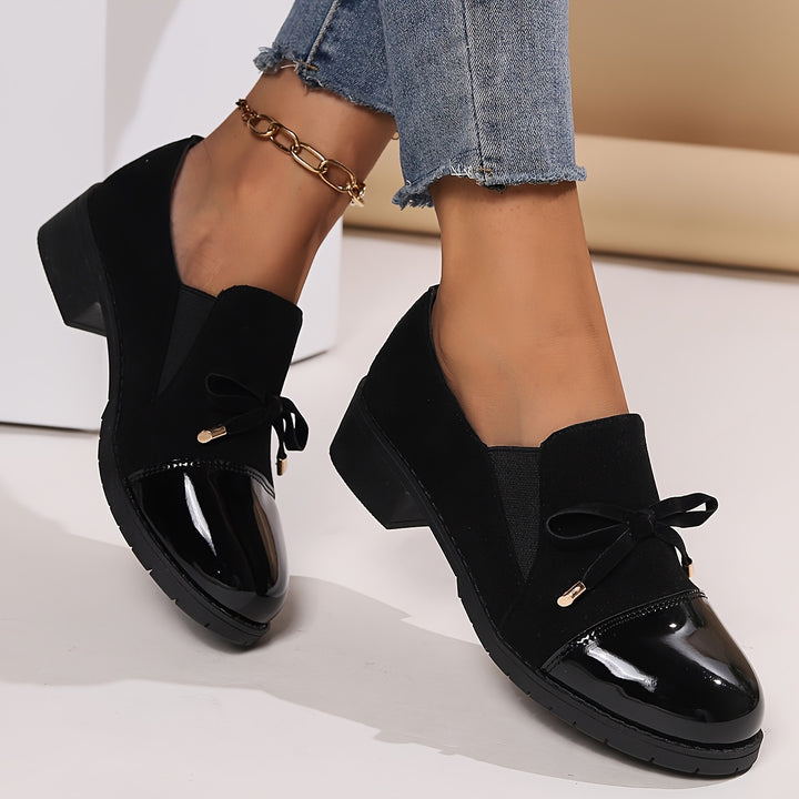 Women's Comfortable Slip-On Loafers – Low Heel Round Toe Everyday Shoes