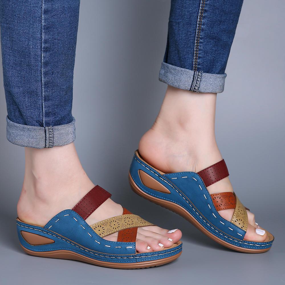 Cushioned Platform Comfort Sandals – Supportive Slip-On for All-Day Walking