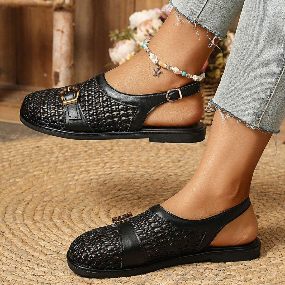 Breathable Cutout Comfort Shoes – Soft Leather Slip-Ons for All-Day Support