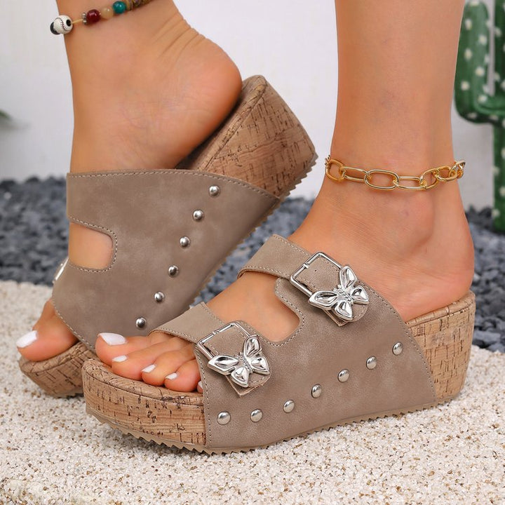 Women's Butterfly Wedge Sandals–Comfortable Wedge Summer Slippers