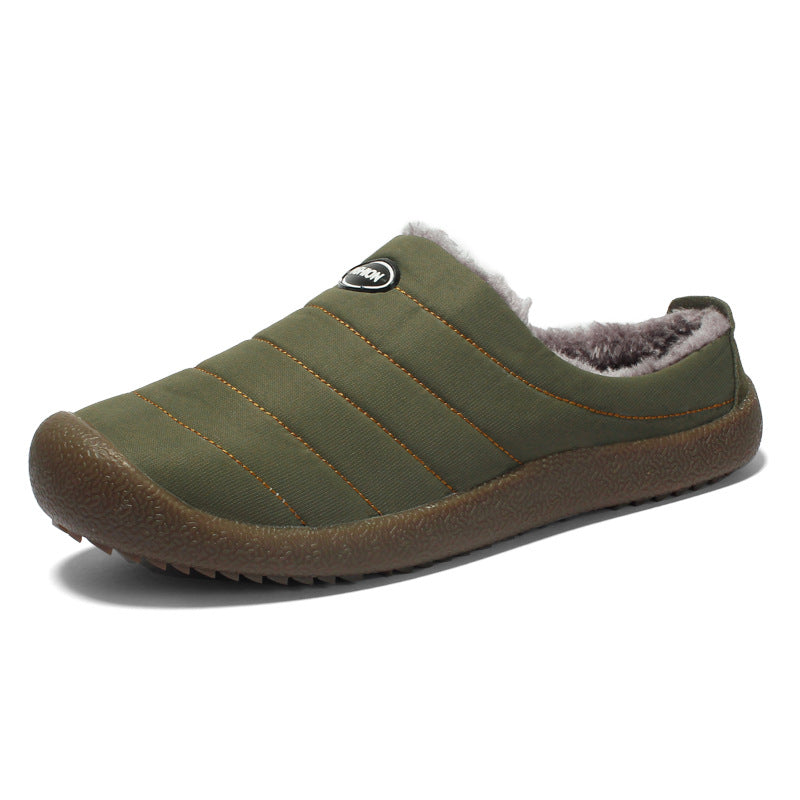 Unisex Warm Winter Mules – Soft Wool-Lined House Shoes with Non-Slip Rubber Sole