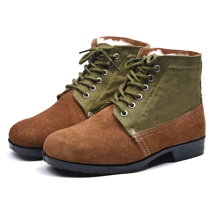 Women's Winter Farm & Ranch Boots – Warm Wool-Lined Leather Boots with Slip-Resistant Sole