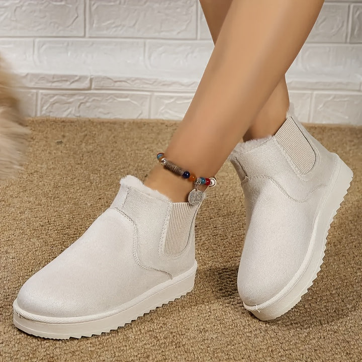 Women's Cozy Slip-On Winter Ankle Boots – Warm Lined, Non-Slip & Easy On/Off Comfort Shoes