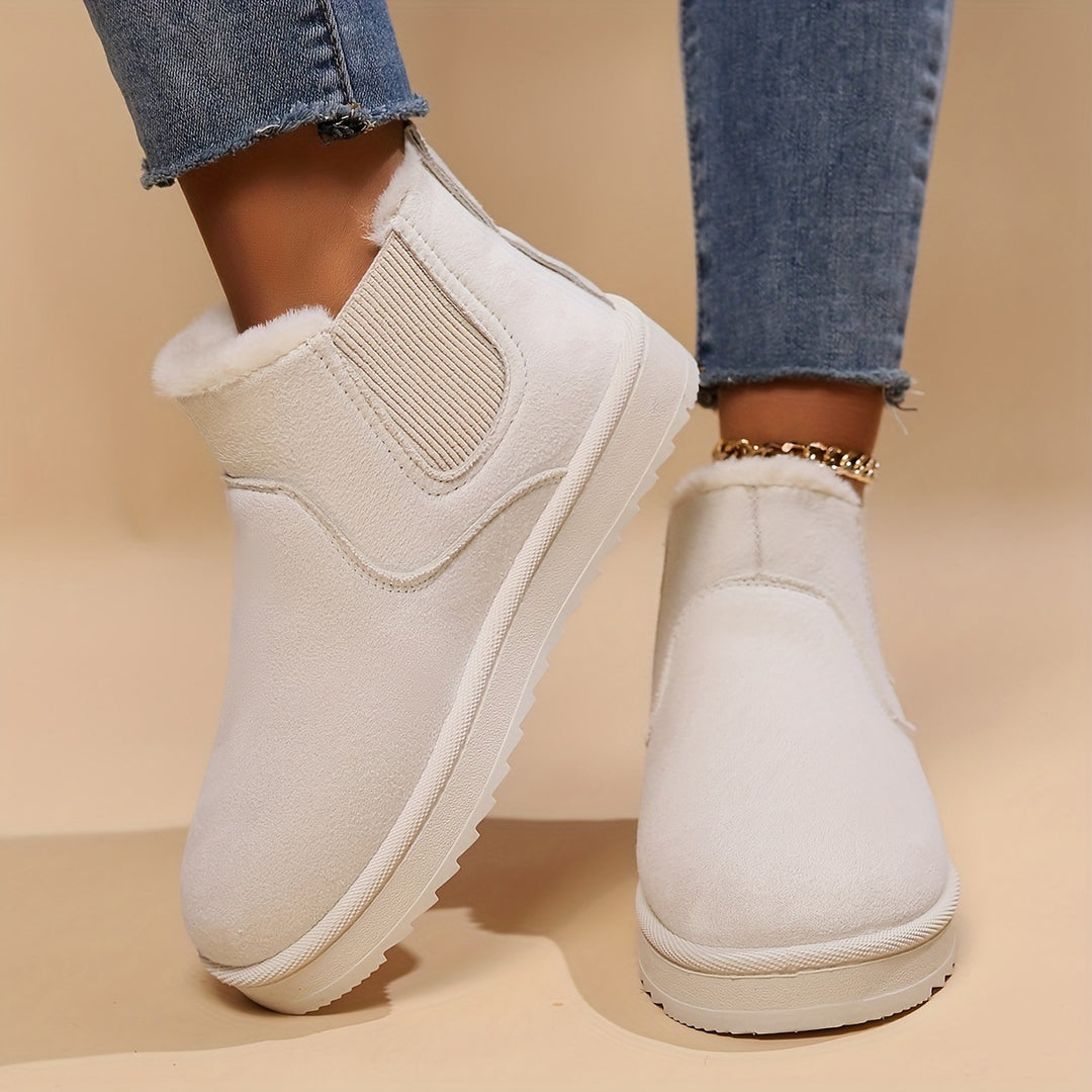 Women's Cozy Slip-On Winter Ankle Boots – Warm Lined, Non-Slip & Easy On/Off Comfort Shoes