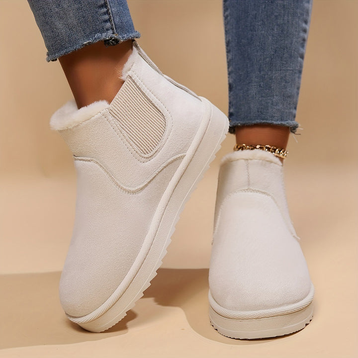 Women's Cozy Slip-On Winter Ankle Boots – Warm Lined, Non-Slip & Easy On/Off Comfort Shoes