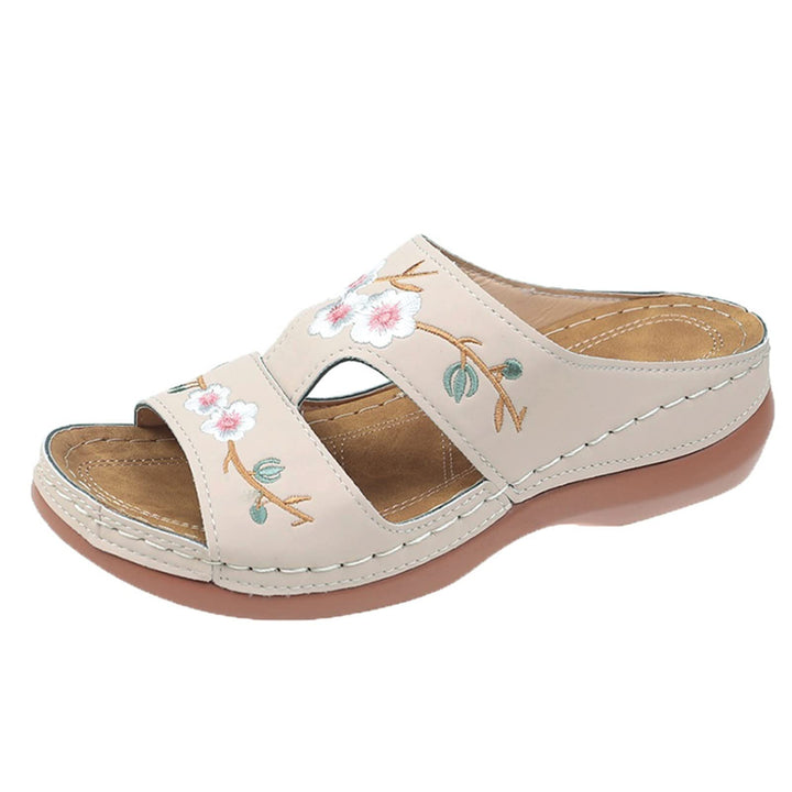 Women's Floral Embroidered Wedge Sandals