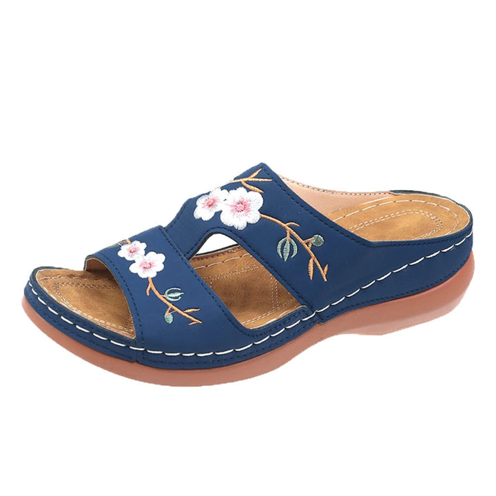 Women's Floral Embroidered Wedge Sandals