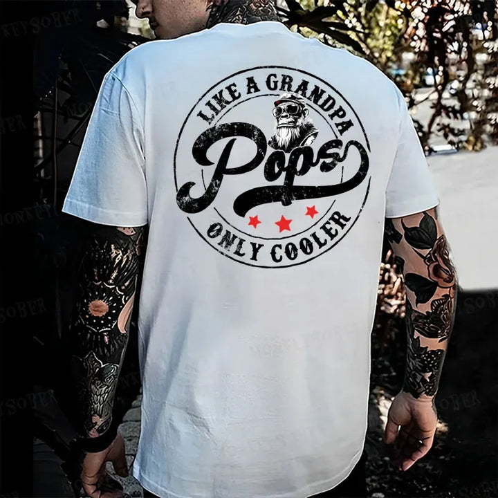 Pops Like A Grandpa Only Cooler Monkey T-shirt