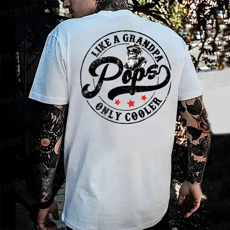 Pops Like A Grandpa Only Cooler Monkey T-shirt