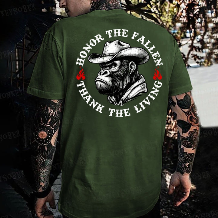 Honor The Fallen Thank The Living Monkey T-shirt