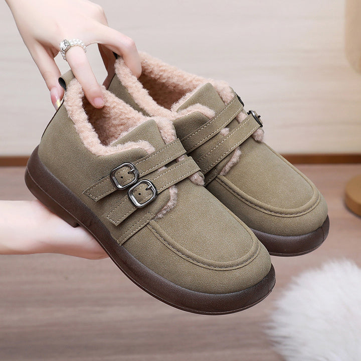 Women's Warm Winter Shoes – Flat, Fur Lined & Anti-Slip for All-Day Comfort