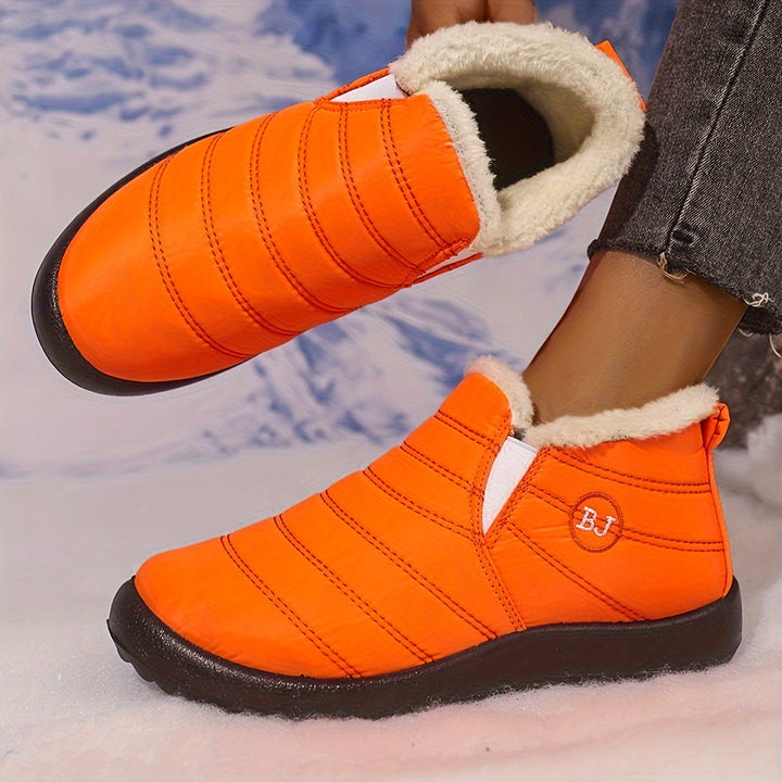 High Quality Women's Winter Boots - Slip-On Ankle Snow Boots with Fleece