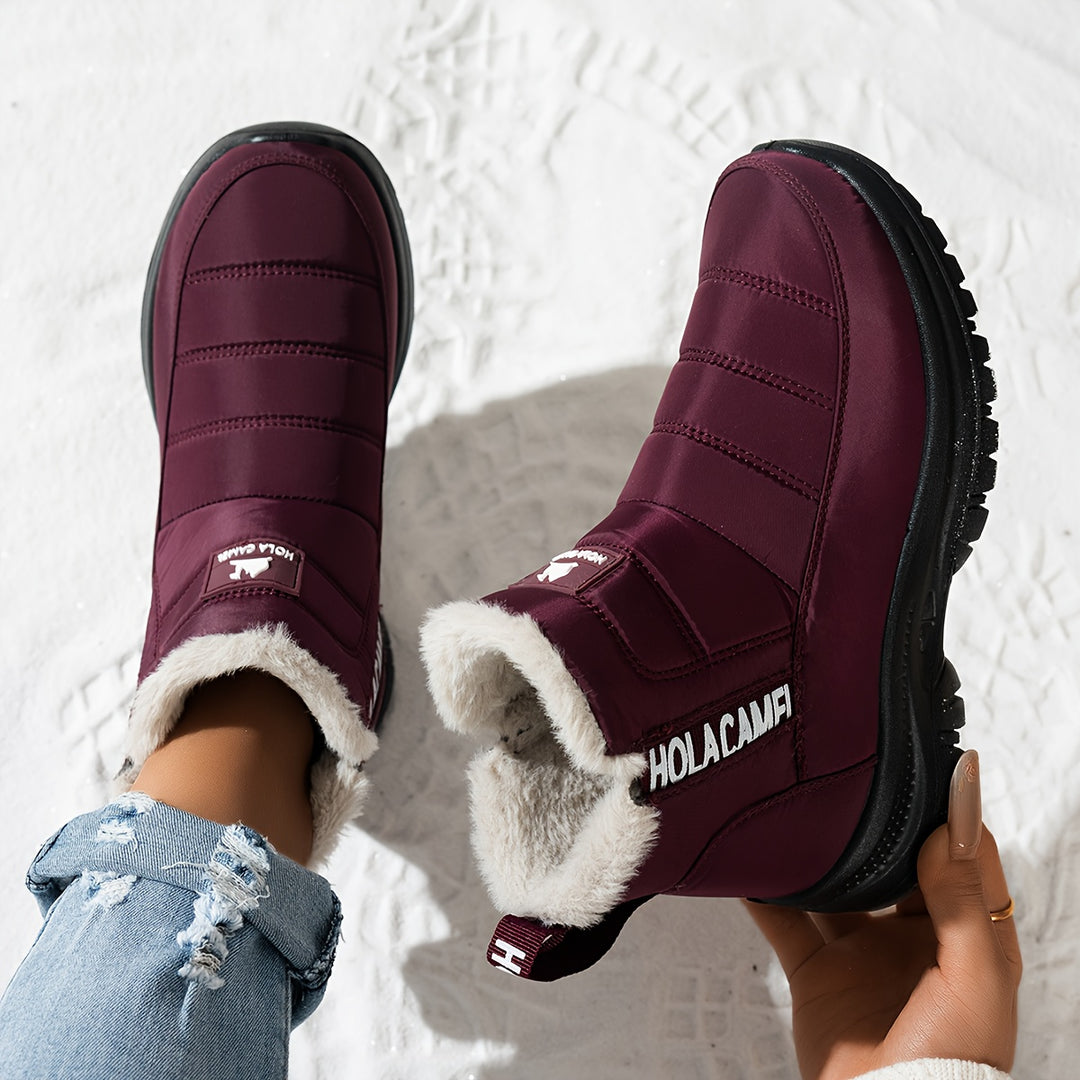 Women's Durable Fleece-Lined Boots – Warm, Wear-Resistant & Easy to Walk In