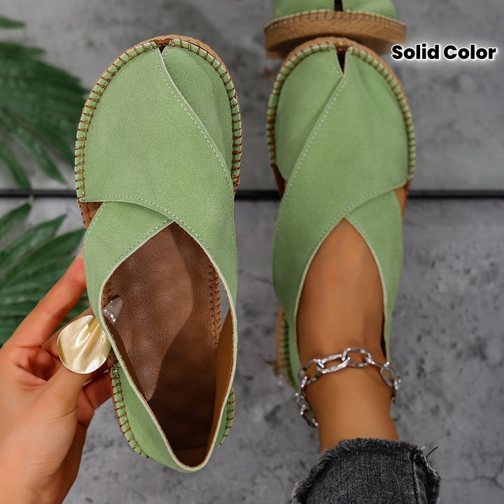 Women's Comfortable Closed-Toe Sandals – Lightweight Easy Slip-On Summer Shoes