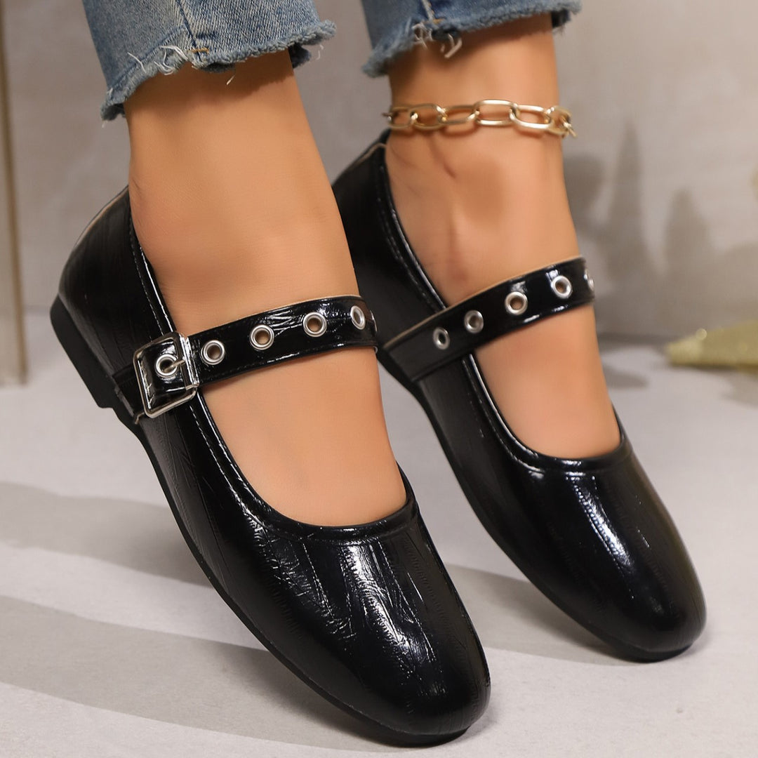 Women's Comfortable Mary Jane Flats – Soft Round Toe Strap Shoes