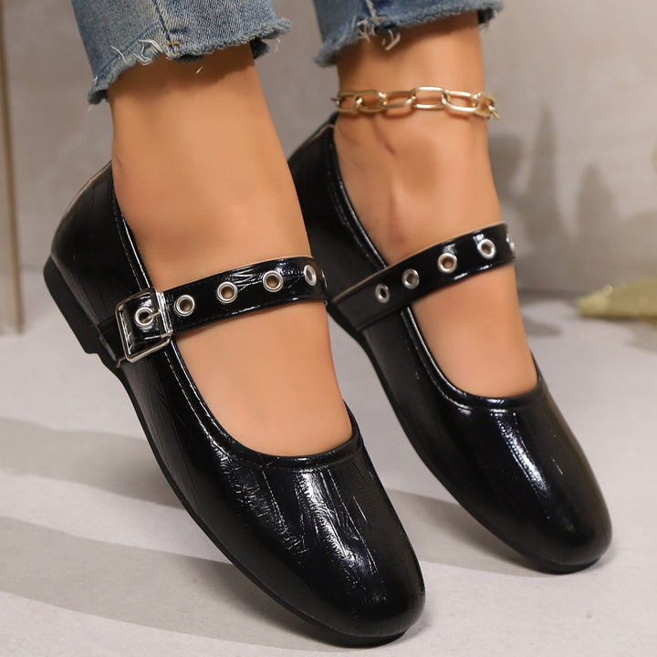Women's Comfortable Mary Jane Flats – Soft Round Toe Strap Shoes