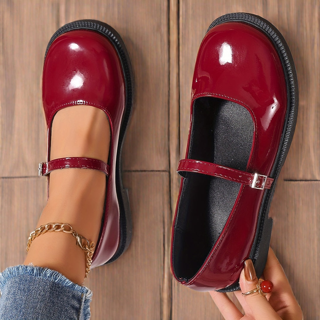 Women's Mary Jane Shoes – Comfortable Round Toe Strap Shoes
