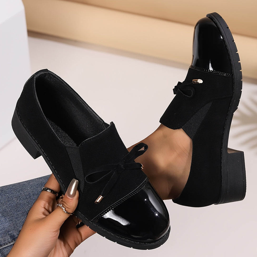 Women's Comfortable Slip-On Loafers – Low Heel Round Toe Everyday Shoes