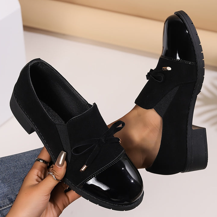 Women's Comfortable Slip-On Loafers – Low Heel Round Toe Everyday Shoes