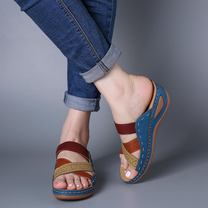 Cushioned Platform Comfort Sandals – Supportive Slip-On for All-Day Walking