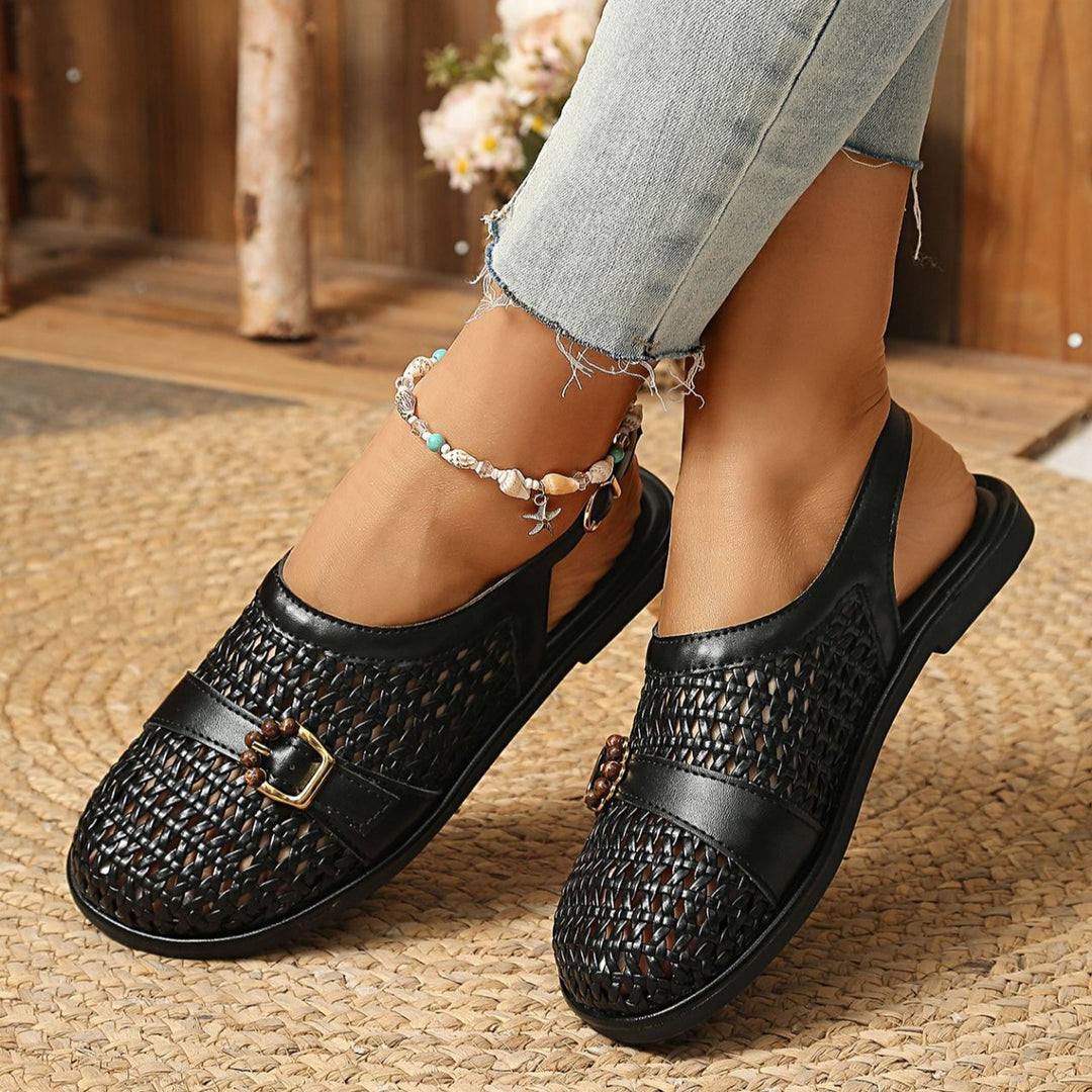 Breathable Cutout Comfort Shoes – Soft Leather Slip-Ons for All-Day Support