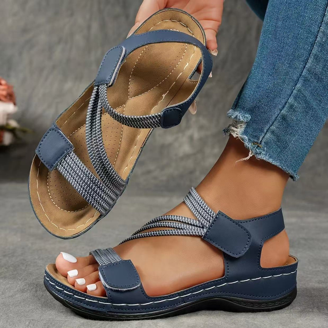 Women's Lightweight Walking Sandals – Breathable Hook-and-Loop Comfort Shoes