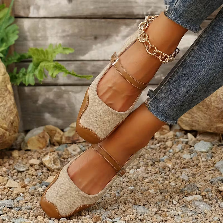 Mary Jane Flats – Soft Comfortable Square Toe Shoes for Women