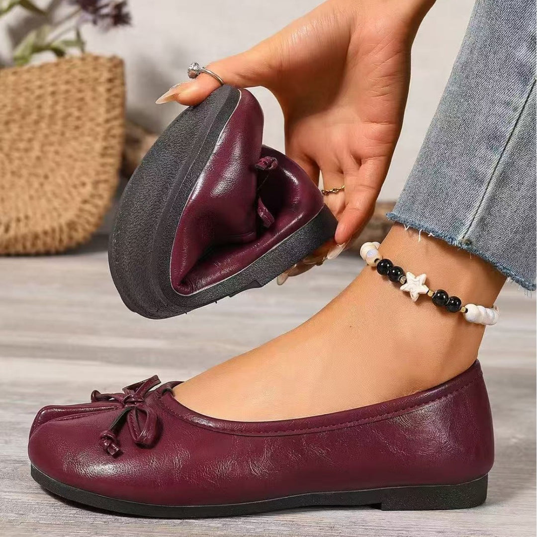 Women's Vintage Bow Ballet Flats