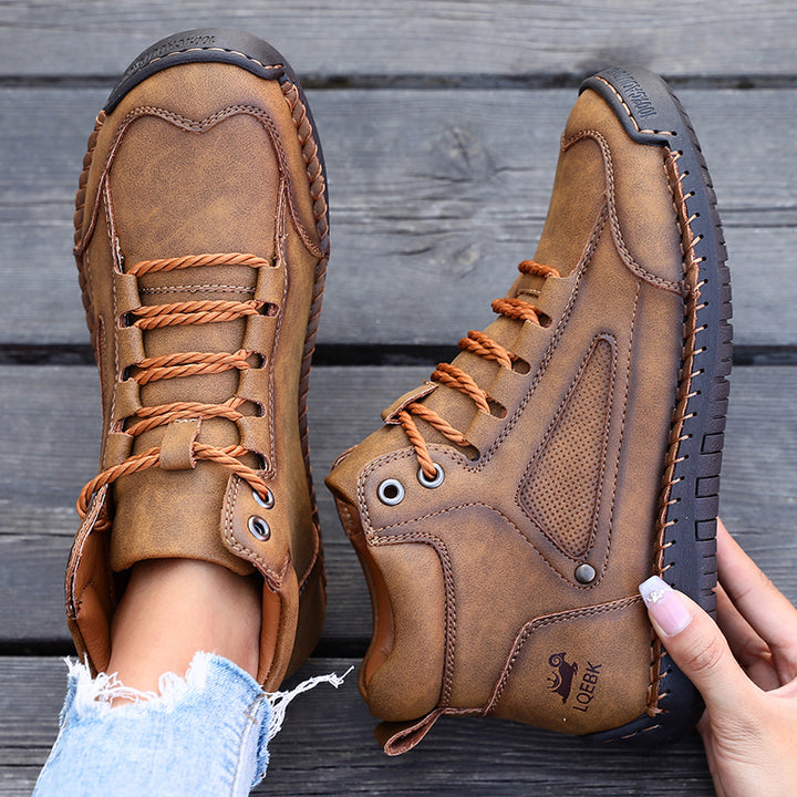 Women's Lace-Up Ankle Boots – Comfortable All-Season Walking Shoes