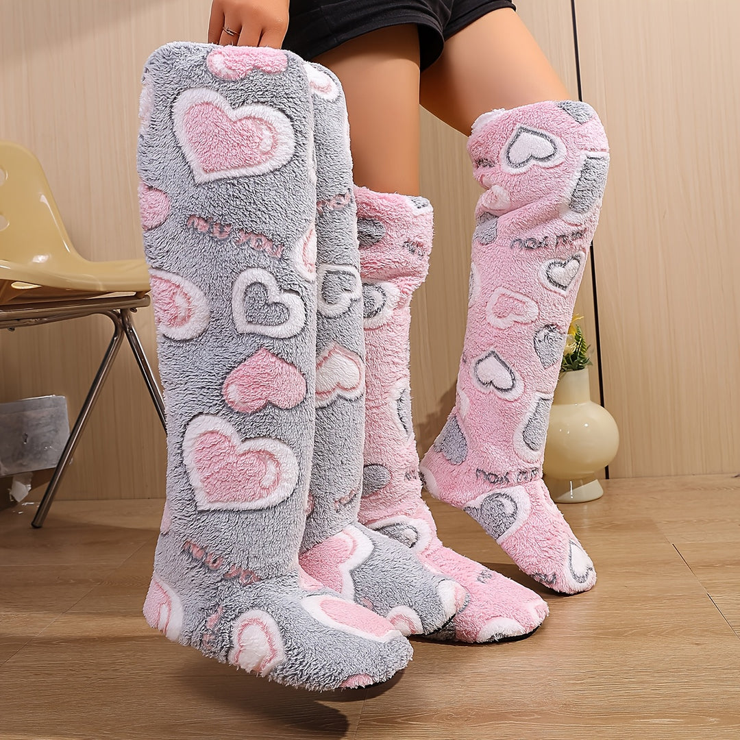 Women's Soft Over-the-Knee House Boots-Soft Comfort with Quiet Non-Slip Sole