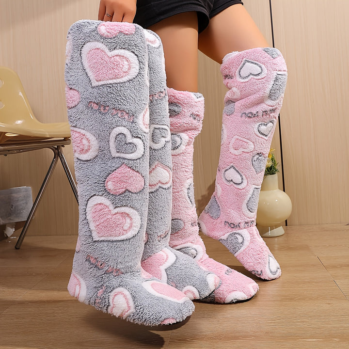 Women's Soft Over-the-Knee House Boots-Soft Comfort with Quiet Non-Slip Sole
