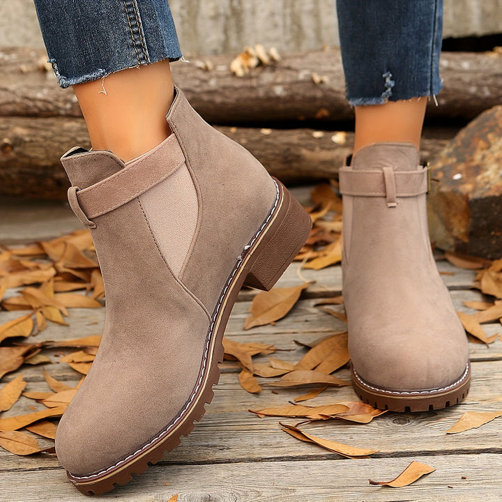 Women's Vintage Ankle Boots – Single-Buckle Strap Retro Comfort Boots