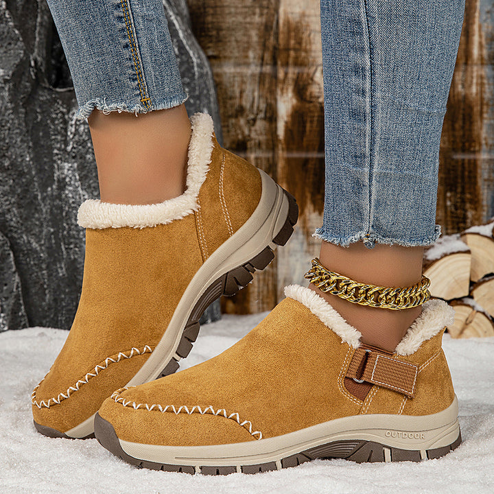 Women's Lightweight Hiking Boots – Wide-Width Comfort Boots with Non-Slip Sole for Fall & Winter