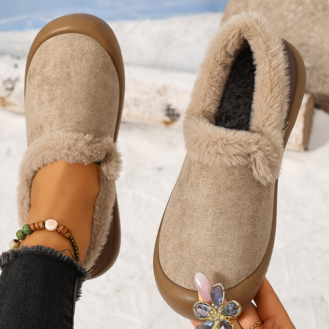 Women's Warm Winter House Boots – Plush-Lined Shoes with a Non-Slip Sole