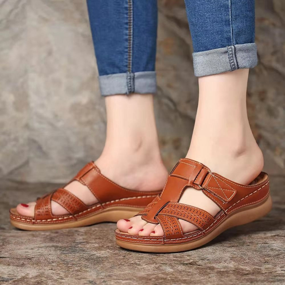 Retro Summer Wedge Sandals for Women – Chic, Lightweight & Supportive
