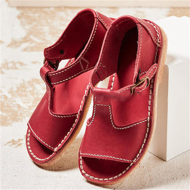 Women's Retro Leather Summer Sandals