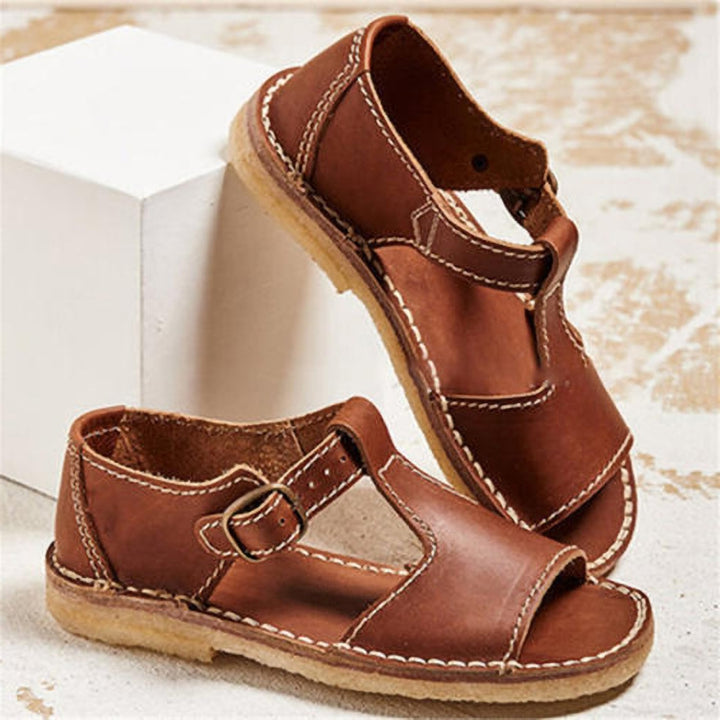 Women's Retro Leather Summer Sandals