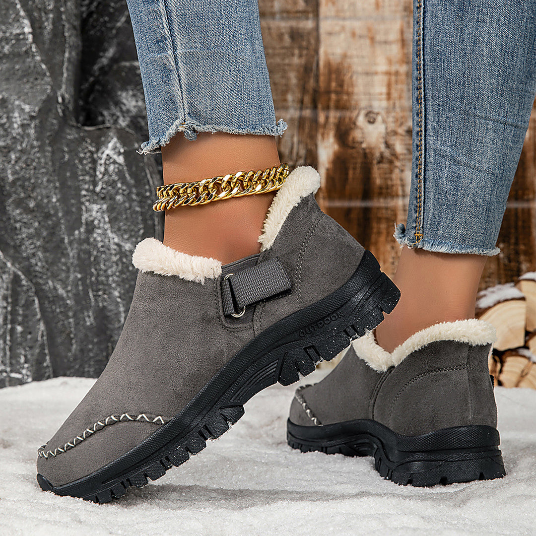 Women's Lightweight Hiking Boots – Wide-Width Comfort Boots with Non-Slip Sole for Fall & Winter