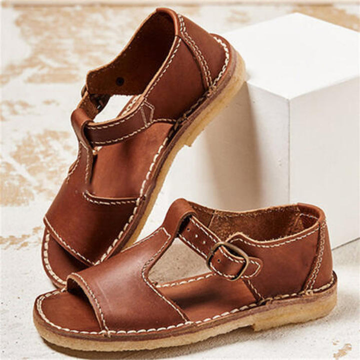 Women's Retro Leather Summer Sandals