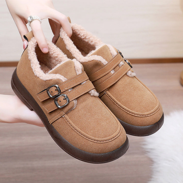 Women's Warm Winter Shoes – Flat, Fur Lined & Anti-Slip for All-Day Comfort