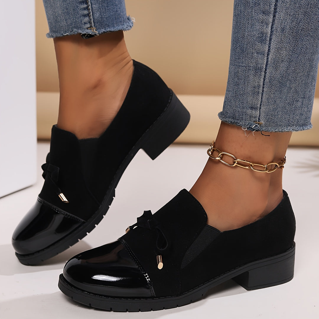 Women's Comfortable Slip-On Loafers – Low Heel Round Toe Everyday Shoes