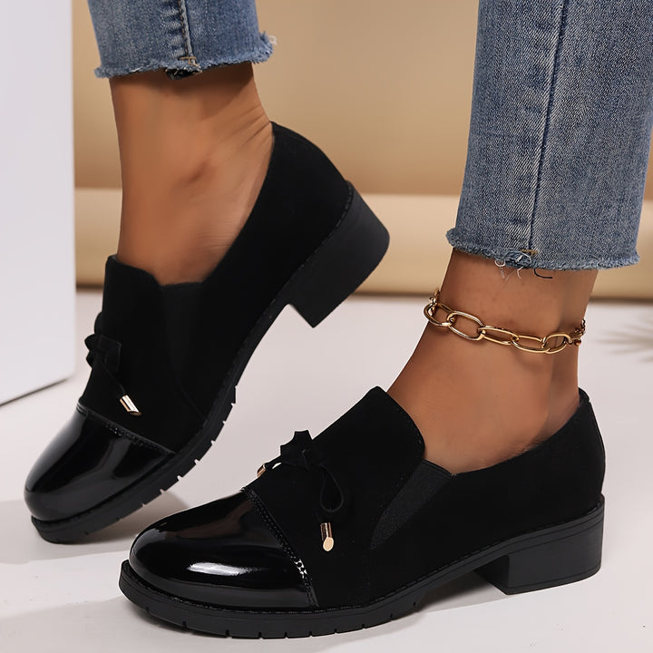 Women's Comfortable Slip-On Loafers – Low Heel Round Toe Everyday Shoes