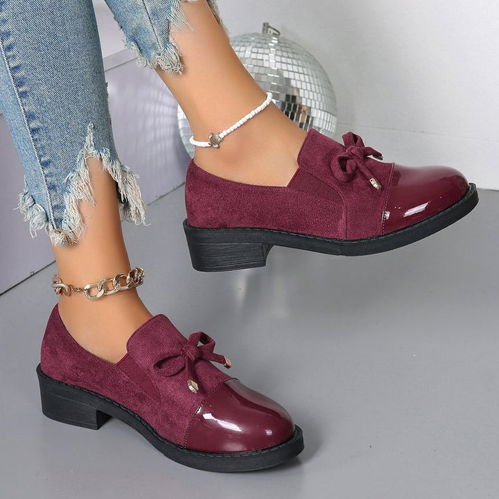 Women's Comfortable Slip-On Loafers – Low Heel Round Toe Everyday Shoes