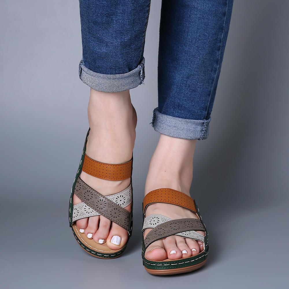 Cushioned Platform Comfort Sandals – Supportive Slip-On for All-Day Walking