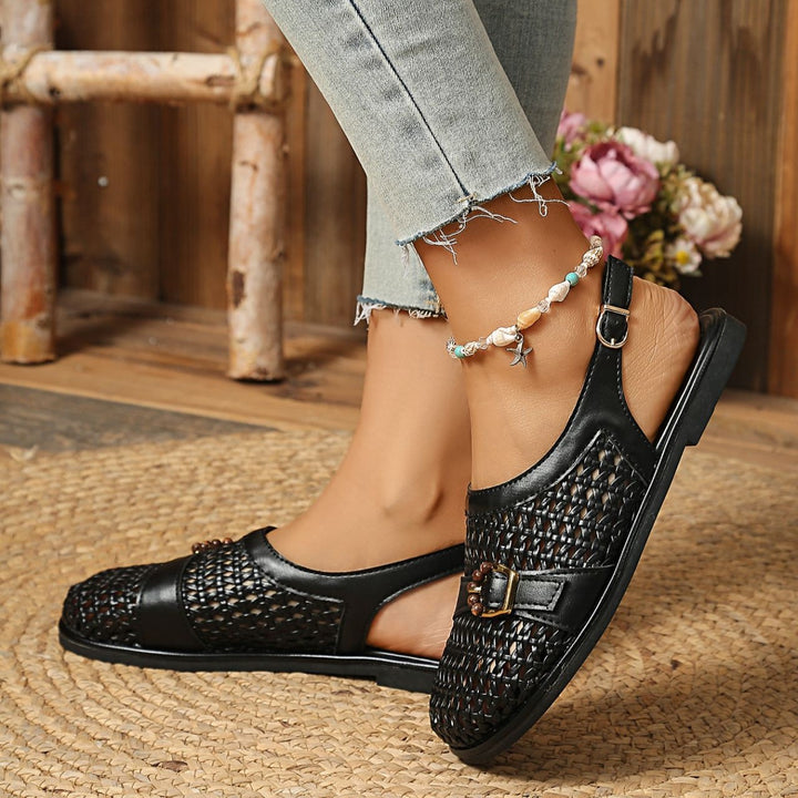 Breathable Cutout Comfort Shoes – Soft Leather Slip-Ons for All-Day Support