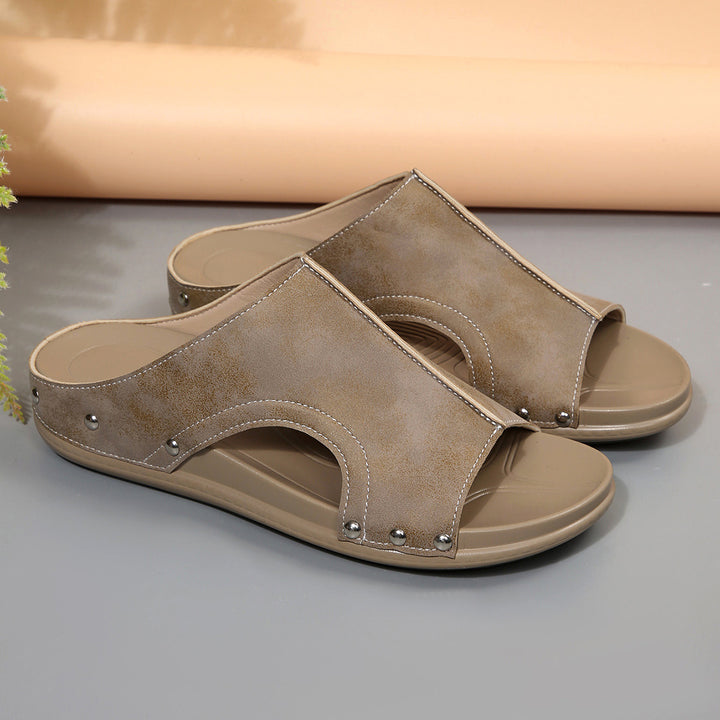 Comfortable Studded Wedge Sandals for Women – Lightweight Summer Orthopedic Walking Sandals